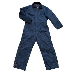 Walls Zero Zone Men's Work Coverall Jumpsuit Sz XL Blue Insulated Double Knee